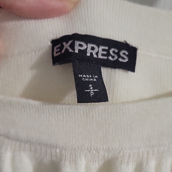 Express Cream Off-Shoulder Top - Picture 2 of 4